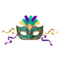 Mardi Gras Mask Sticker
