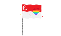 singapore flag love Sticker