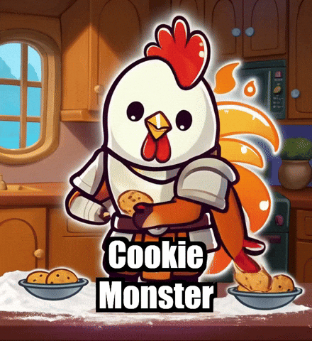 Baking Cookie Monster GIF by Zorooster
