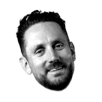 Boss Sam Sticker by Digital Noir