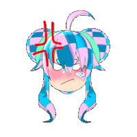osean angry mad anime girl pissed Sticker
