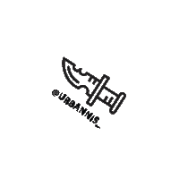 Knife Dagger Sticker by urbannis