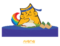 Nasi Lemak Cat Sticker by AVANA Asia