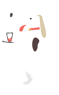 Art Dog Sticker by Sam Omo
