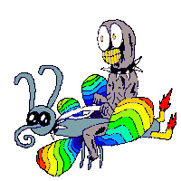 Nonerta cartoon rainbow flying butterfly Sticker