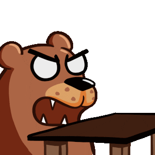 DoomDesign bear explosion rage anger Sticker