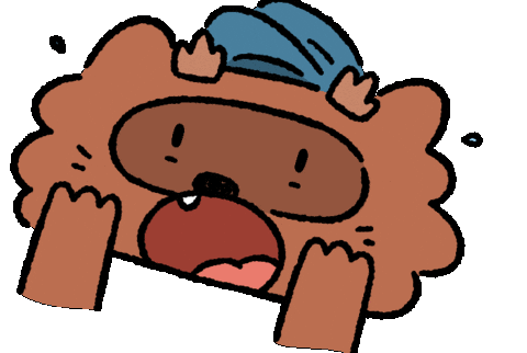 Shocked Sweat Sticker by Debbie Fong