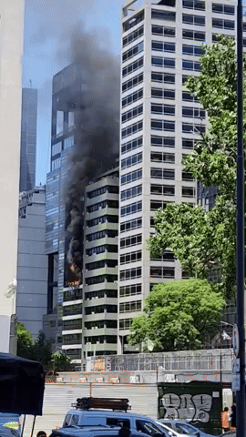 Smoke Billows Into Sky After Building Fire Breaks Out in Buenos Aires