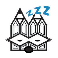 Good Night Sleeping Sticker by Stamatia Alexaki