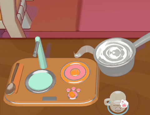 Teatime Satisfying GIF by Kitten Cup Studio