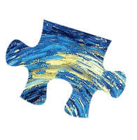 Starry Night Puzzle Sticker by Pablo Rochat