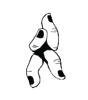 thefacesofandie art weird hand fingers Sticker