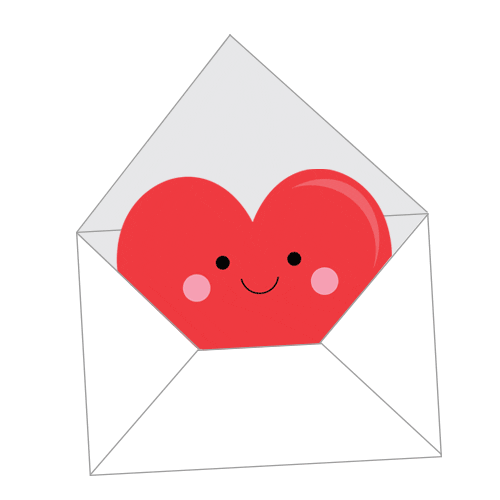 heart envelope Sticker by Live Life Happy
