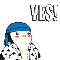 Say No More Yes Sticker by Pudgy Penguins