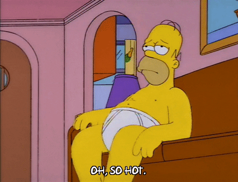 chilling homer simpson GIF