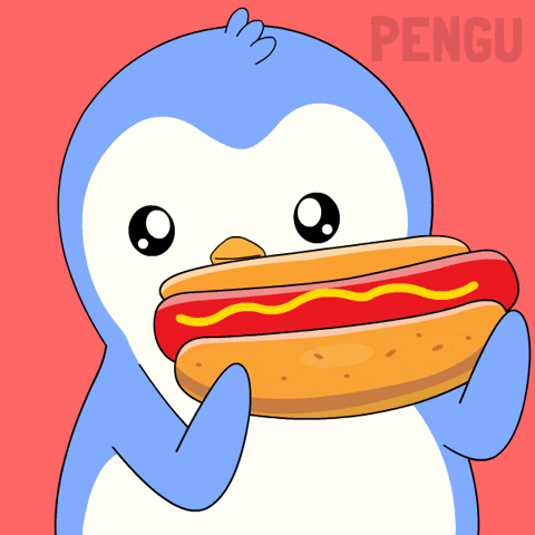 Hungry Hot Dog GIF by Pudgy Penguins