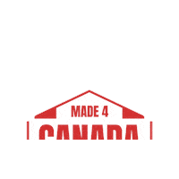 Made4Canada canada canadian true north red and white Sticker