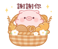肥嘟嘟豬仔 - 甜點地圖 Sticker