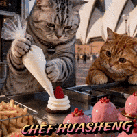 LeoandHuasheng yummy cake strawberry cake leoandhuasheng GIF