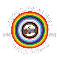 Public Transit Pride Sticker by SFMTA-Muni