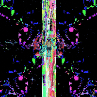 Sachcoothearty art pixelart glitch space GIF