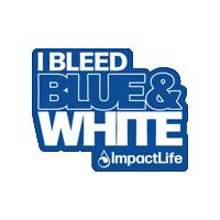 impactlifeblood blue white blue and white give blood Sticker