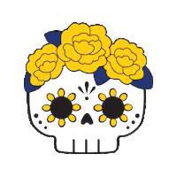 Skull Calavera Sticker by Lonbali