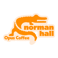 Norman Hall Uf Sticker by Opus Coffee