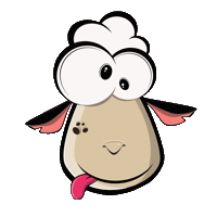Sheep Snowboarding Sticker