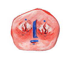 pattpiha good handmade creature faces Sticker