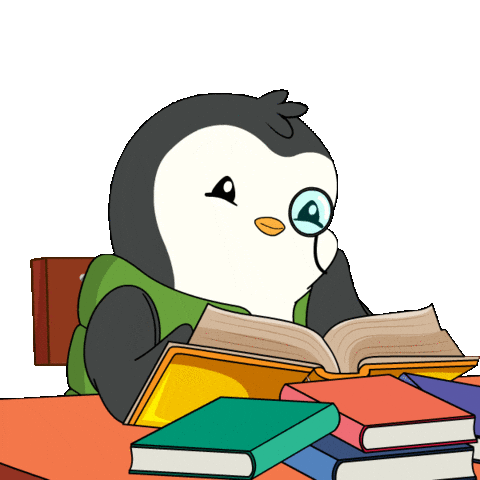 Learn Read A Book Sticker by Pudgy Penguins