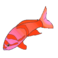 Under Water Fish Sticker by Nicole Ginelli