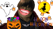 Trick Or Treat Smile Sticker by Bespattered Facade