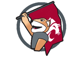 Washington State Cougars Gocougs Sticker by WSU Pullman