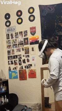 Virtual Reality Game Leads To Actual Reality Wall GIF by ViralHog
