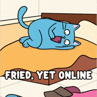 Scrolling Blue Cat GIF