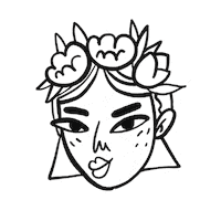 MakarovaVV93 girl подмигивание чб milkpaper Sticker