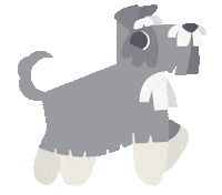 MeuNominho cachorro schnauzer etiqueta nome Sticker