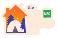 mountainequipmentcoop camping camp stay home mec Sticker