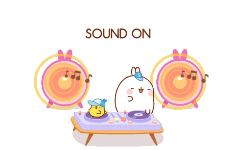 volume up love Sticker by Molang