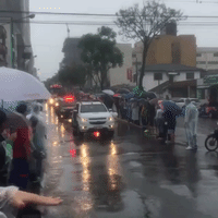 Rain Pours Down on Chapecoense Fans During Funeral Procession