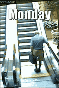 Old Man Escalator GIF