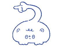 ububun new here かわいい 白 Sticker