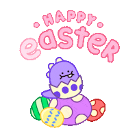 Easter Bunny Pastel Sticker by DINOSALLY