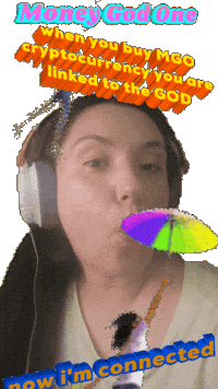 moneygodone money god one connection Sticker