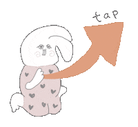 nemuroom rabbit here tap click Sticker