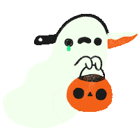 Sad Halloween Sticker by Henri Campeã