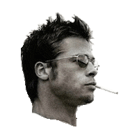 Brad Pitt Smoking Sticker by imoji