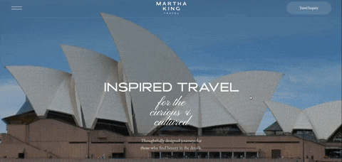 Martha King Travel Webflow website example