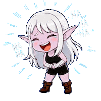 Dark Elf Laughing Sticker